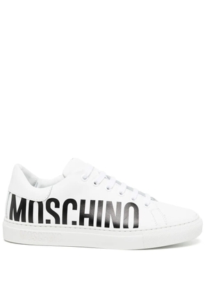 Moschino logo low-top sneakers - White
