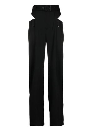 Ssheena high-waisted wool trousers - Black