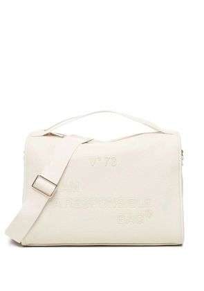V°73 logo-engraved shoulder bag - Neutrals