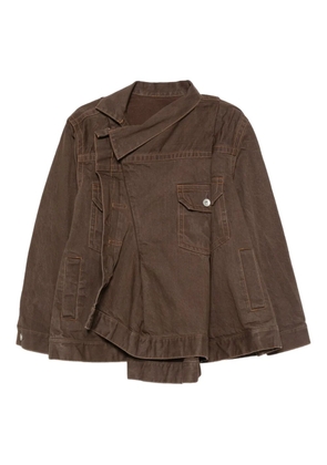 sacai cotton jacket - Brown