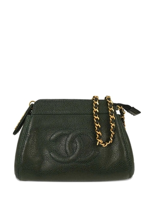 CHANEL Pre-Owned 1997-1999 caviar chain mini bag - Green