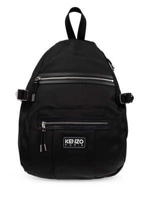 Kenzo logo-patch backpack - Black