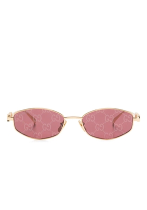 Gucci Eyewear geometric-frame sunglasses - Gold
