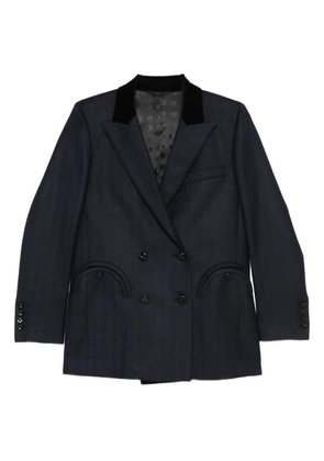 Blazé Milano Resolute Everyday velvet-collared double-breasted blazer - Blue