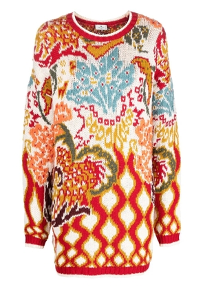 ETRO abstract-print long-sleeve jumper - Neutrals