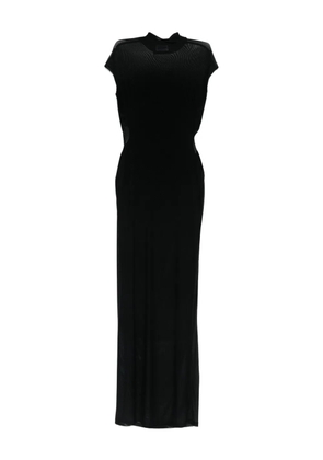 Jean Paul Gaultier mesh-panelled maxi dress - Black