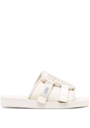 Suicoke Kaw-Cab logo-patch slides - Neutrals