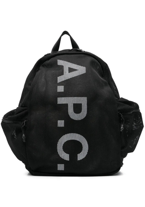 A.P.C. logo-print backpack - Black
