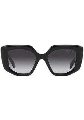 Prada Eyewear triangle-logo square sunglasses - Black