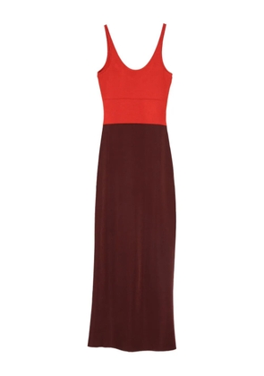 FENDI two-tone midi dress - Red