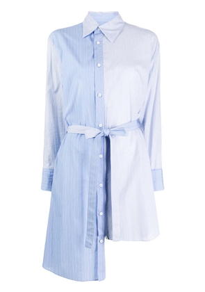 Yohji Yamamoto asymmetric-hem cotton shirt - Blue