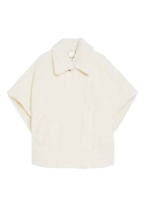 Max Mara short-sleeve collared cape - White