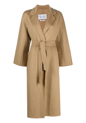 Max Mara belted-waist cashmere coat - Neutrals
