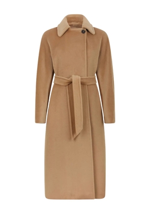 Max Mara belted collared coat - Brown