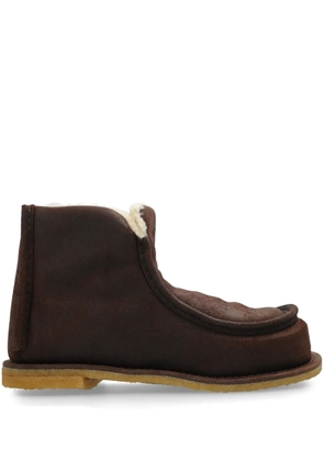 JW Anderson shearling-lined suede boots - Brown