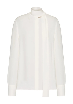 Valentino Garavani georgette silk top - White