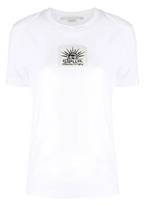 Stella McCartney logo-patch cotton T-shirt - White
