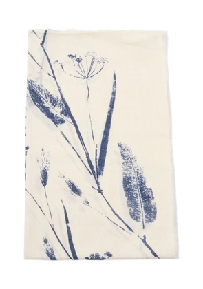 Faliero Sarti floral print silk scarf - Neutrals