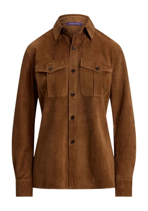 Ralph Lauren Collection suede long-sleeve shirt - Brown