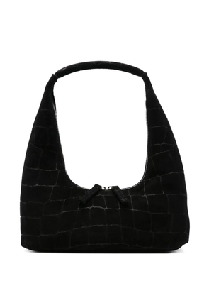 Marge Sherwood crocodile-effect suede tote bag - Black