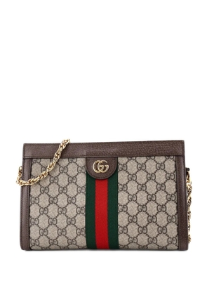 Gucci Pre-Owned Ophidia Chain Shoulder Bag GG Coated Canvas Small crossbody bag - Brown