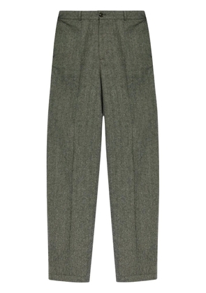 Moncler herringbone pattern tailored trousers - Black