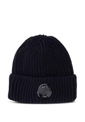 C.P. Company ribbed beanie hat - Blue