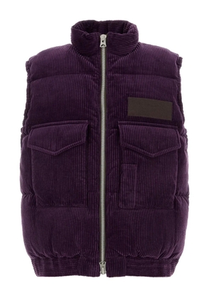 sacai corduroy padded gilet - Purple