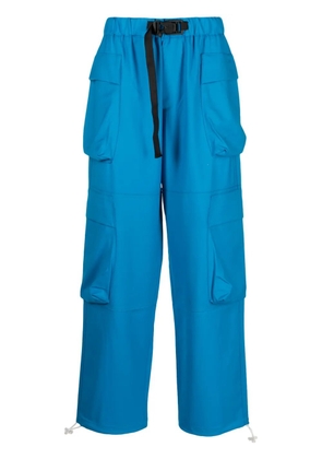Bonsai buckle-fastening belted cargo trousers - Blue