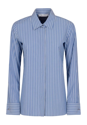 Max Mara striped cuff cotton shirt - Blue
