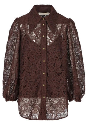 ZIMMERMANN Illustration Lace blouse - Brown