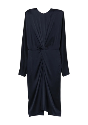Stella McCartney twist-front long-sleeve midi dress - Blue
