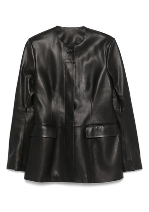 TOTEME collarless leather jacket - Black