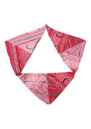 Faliero Sarti bandana-print silk scarf - Red