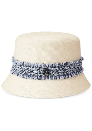 Maison Michel Kendall fringe-detail hat - Neutrals