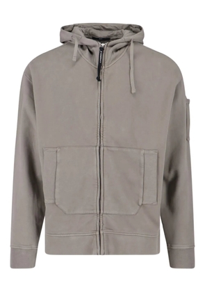 C.P. Company goggle-details zip-fastening hoodie - Grey