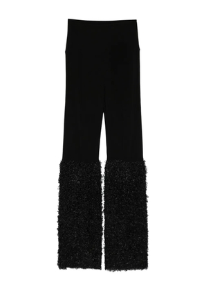 Norma Kamali faux-fur panelled leggings - Black