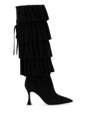 Manolo Blahnik 90mm Miralone boots - Black