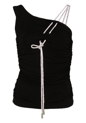 Off-White ruched crepe top - Black