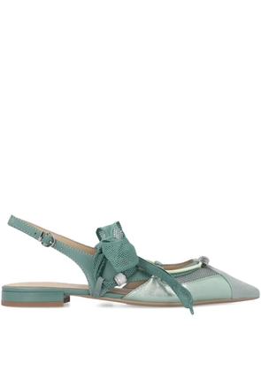 PINKO bow-embellished ballet flats - Green