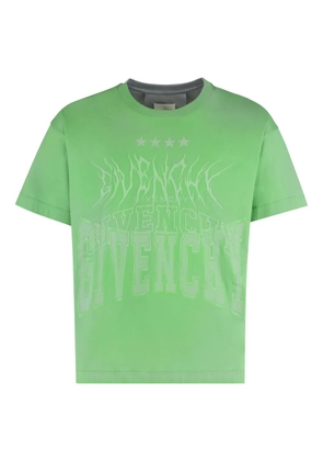 Givenchy flame-logo cotton T-shirt - Green