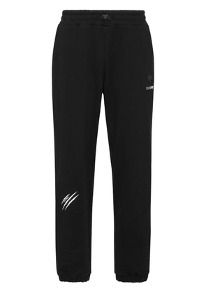 Plein Sport scratch-print track pants - Black