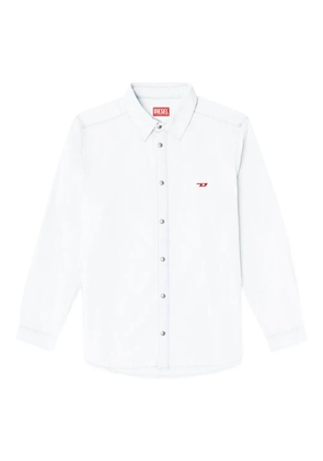 Diesel D-Simply logo-embroidered cotton shirt - Blue