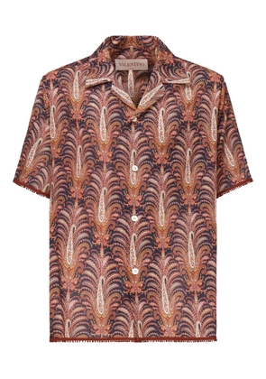 Valentino Garavani Voyage Imaginaire-print bowling shirt - Red