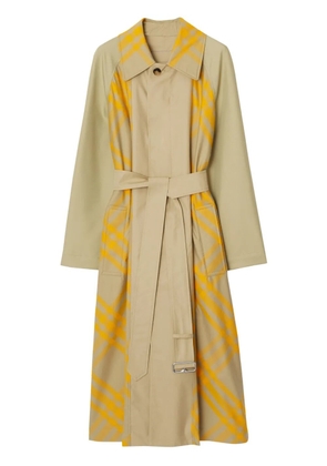 Burberry EKD checked trench coat - Neutrals
