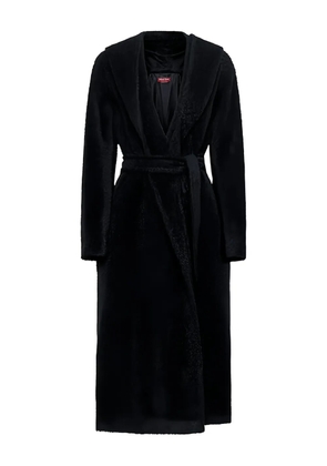 Max Mara belted robe oversized coat - Black