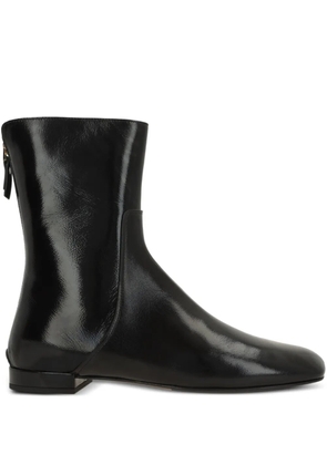 Giorgio Armani square-toe leather boots - Black