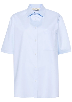 DARKPARK straight-point collar cotton shirt - Blue
