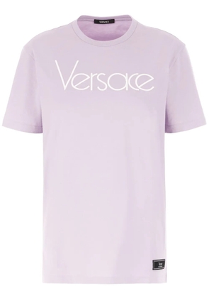 Versace logo-print cotton t-shirt - Purple