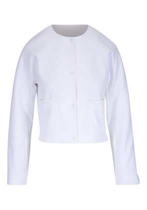 Vince collarless cotton jacket - White